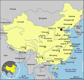 carte de la chine du nord - Image