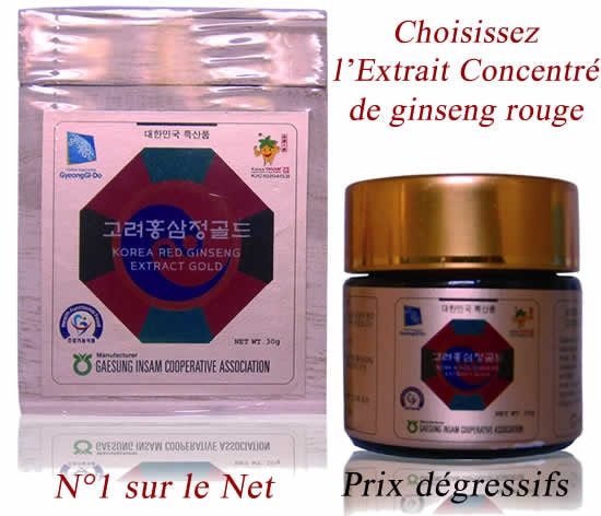 Extrait concentré de ginseng rouge